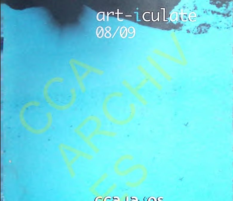 Art-iculate 08/09 1