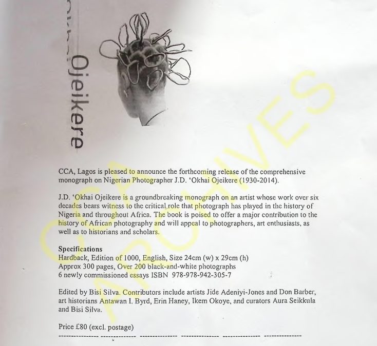 Comprehensive Monograph on Nigerian Photographer