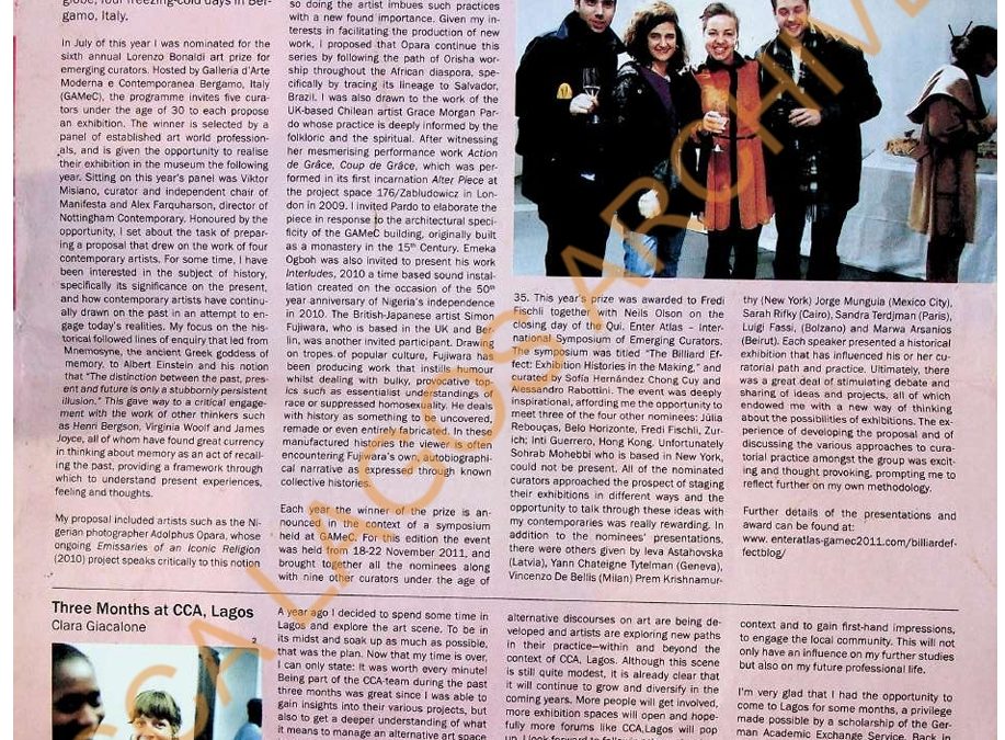 Newsletter: January-April 2012