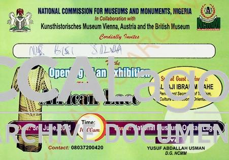 African Lace: Exhibition Invite