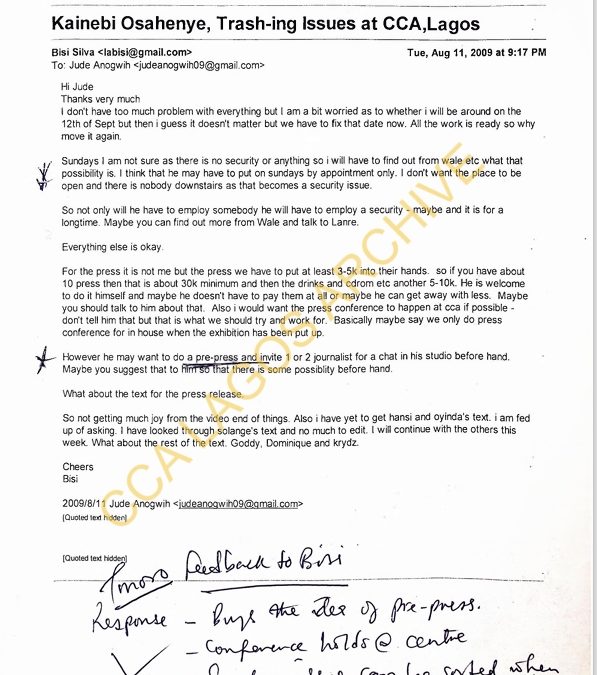 Kainebi Osahenye, Trash-ing Issues