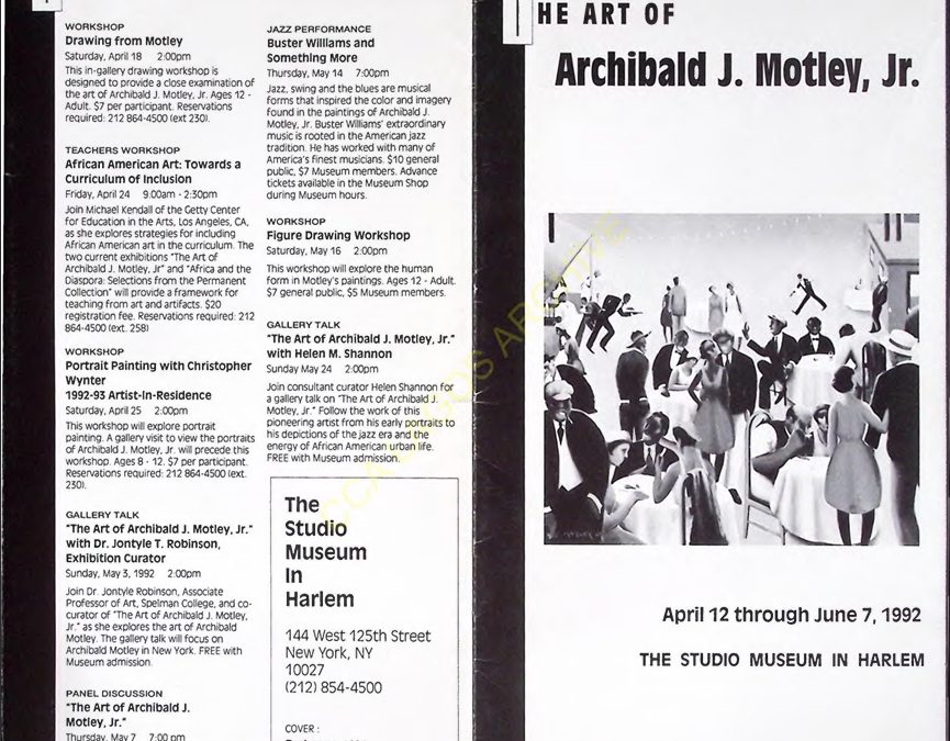 THE ART OF ARCHIBALD J. MOTLEY, Jr