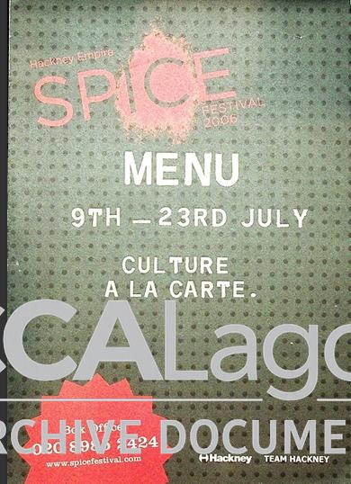 Hackney Empire SPICE FESTIVAL 2006: Menu (Culture A La Carte)