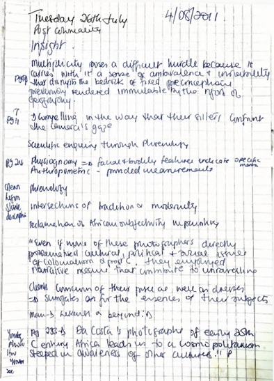 Academic and Research Notes