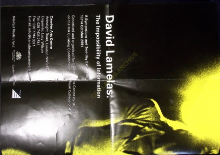 David Lamelas: The Impossibility of Information