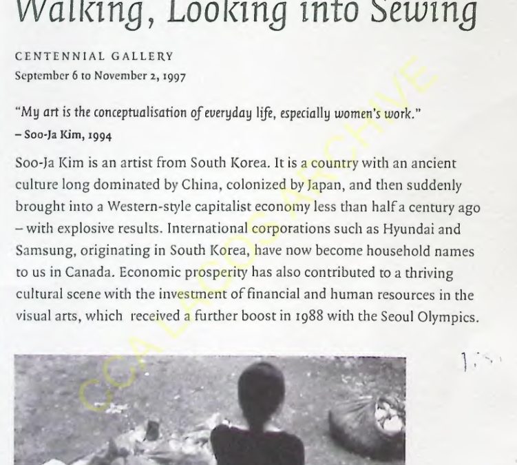 A Laundry Field/Sewing into Walking, Looking into Sewing