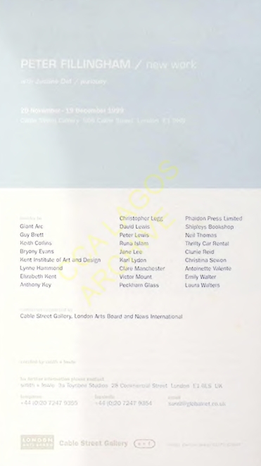 Peter Fillingham/ new work