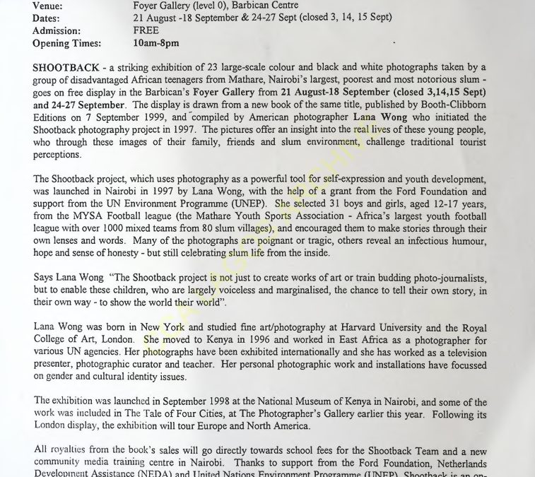 Barbican Center press release