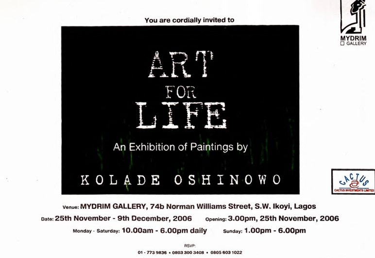 Art For Life |:Kolade Oshinowo