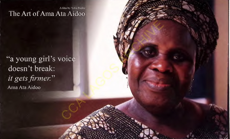 Signed Promotional Material for “The Art of Ama Ata Aidoo”