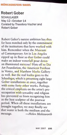 Robert Gober -Schaulager