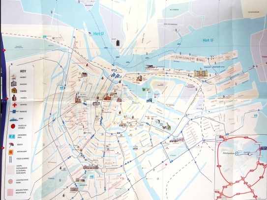 Amsterdam Cultural City Map