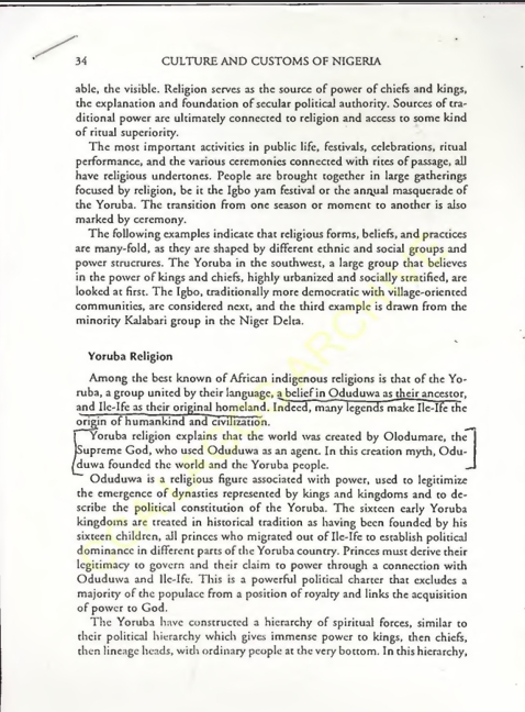 Culture and Customs of Nigeria