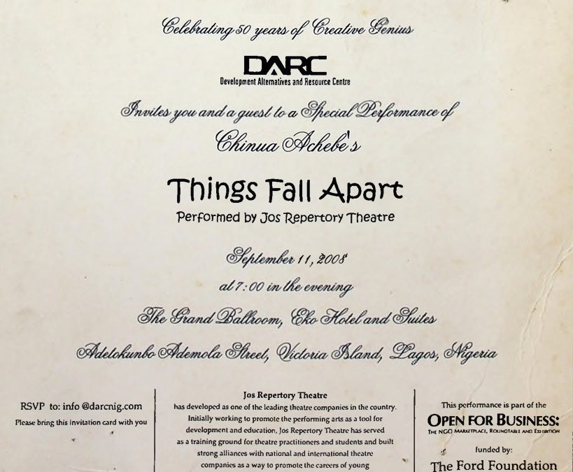 Things Fall Apart Stage Performance