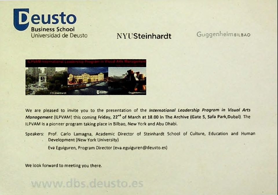 International Leadership Program in Visual Arts Management