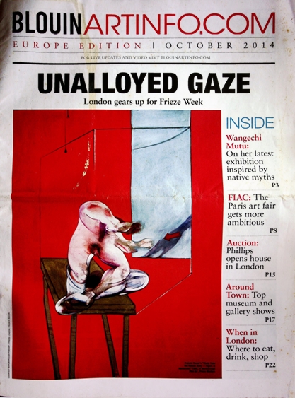 Blouin Artinfo (Europe Edition) Newspaper – October 2014 Issue
