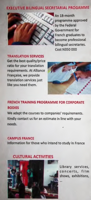 Alliance Française de Lagos 2013