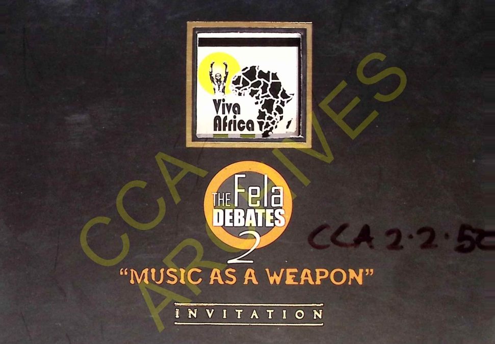 The Fela Debates 2: Music as a Weapon