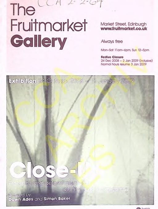 The Fruitmarket Gallery Exhibition Brochure