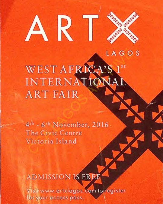 ART X Lagos 2016 Maiden Edition Flyer