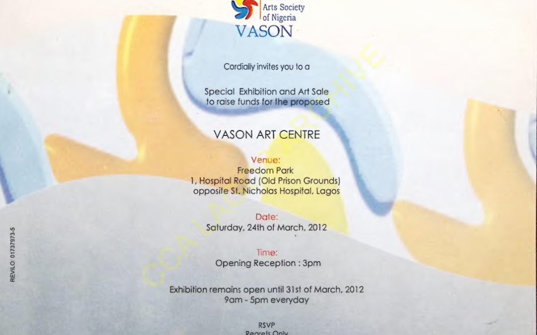 VASON Special Exhibition and Art Sale Invitation