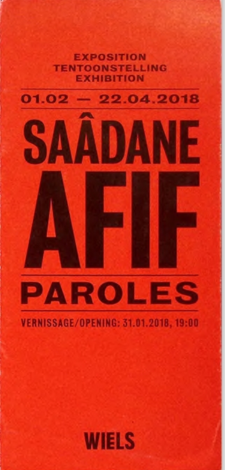 Saâdane Afif: Paroles” Exhibition Brochure (WIELS)