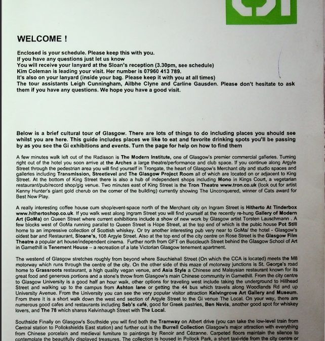 Gi 2008: Glasgow International Festival of Contemporary Visual Art Guide