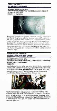 Goethe-Institut Nigeria Cultural Programme Calendar