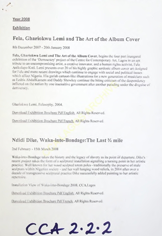 Democrazy and Picha: 2008 Exhibition Portfolios