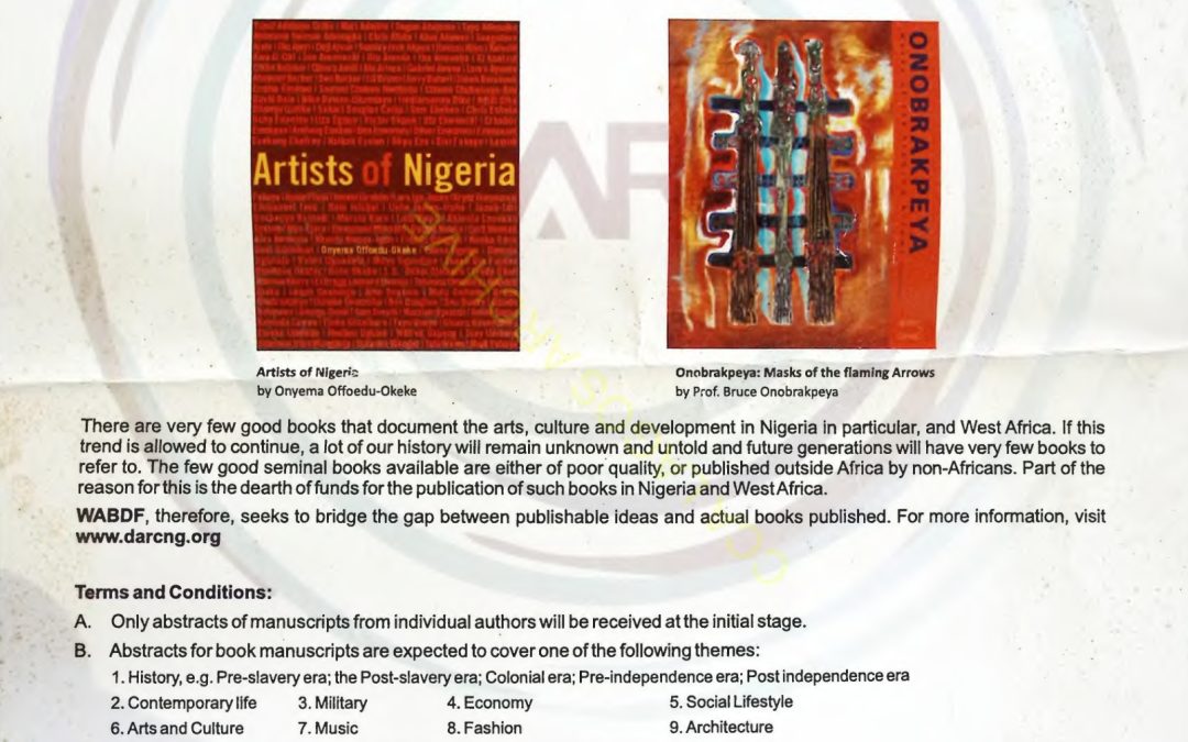 WABDF Call for Submission of Manuscript Abstracts
