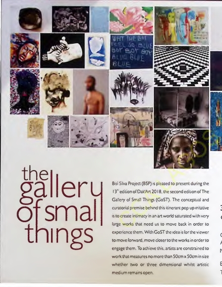 The Gallery of Small Things (GoST) 2018 Exhibition Brochure (Bisi Silva Projects)