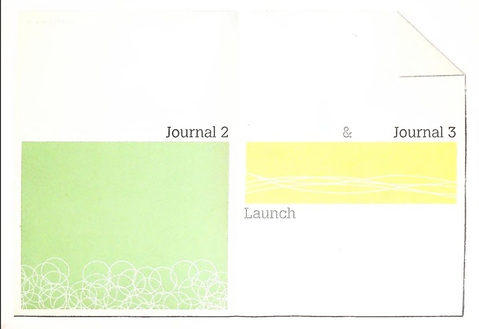 Journal 2 and Journal 3 Launch Invitation
