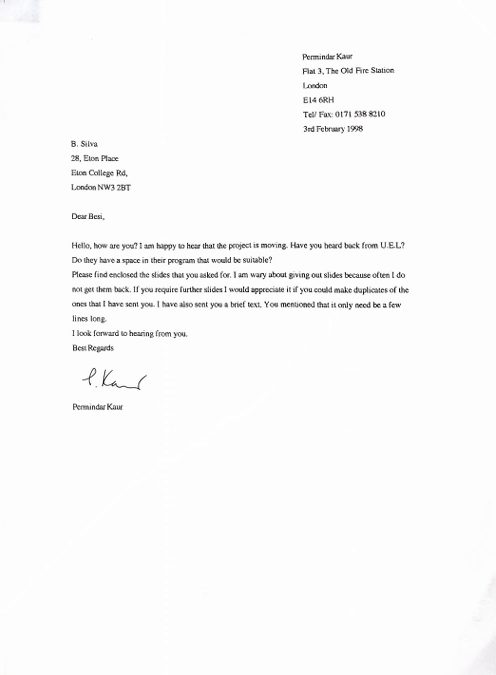 Institutional Correspondence