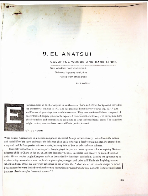 El Anatsui: Colorful Woods and Dark Lines