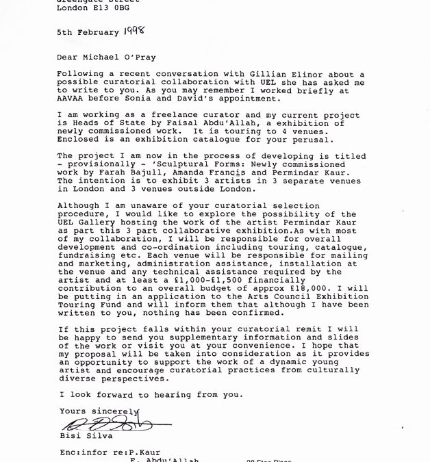 Curatorial Proposal Letter